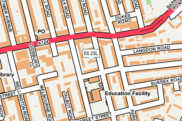 E6 2SL map - OS OpenMap – Local (Ordnance Survey)