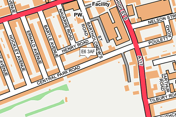 E6 3AF map - OS OpenMap – Local (Ordnance Survey)