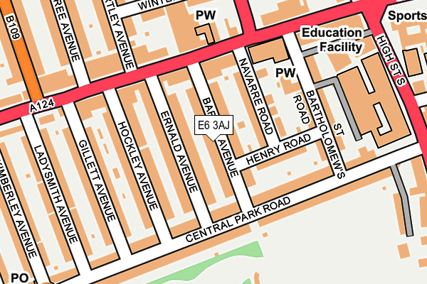 E6 3AJ map - OS OpenMap – Local (Ordnance Survey)