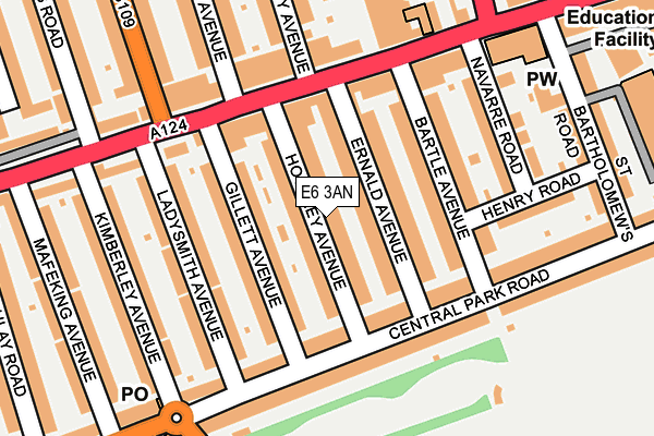 E6 3AN map - OS OpenMap – Local (Ordnance Survey)