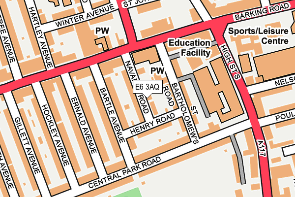 E6 3AQ map - OS OpenMap – Local (Ordnance Survey)