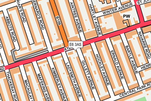 E6 3AS map - OS OpenMap – Local (Ordnance Survey)