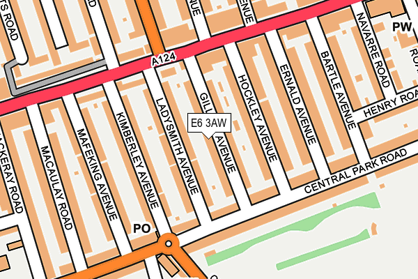 E6 3AW map - OS OpenMap – Local (Ordnance Survey)