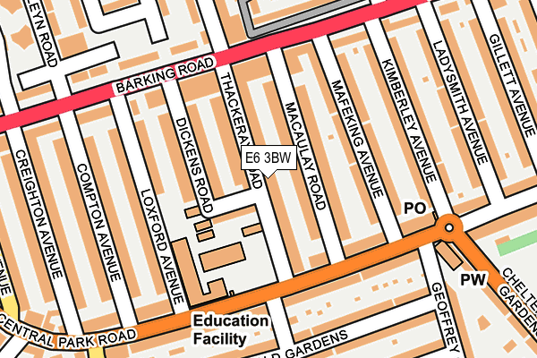 E6 3BW map - OS OpenMap – Local (Ordnance Survey)