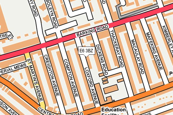 E6 3BZ map - OS OpenMap – Local (Ordnance Survey)