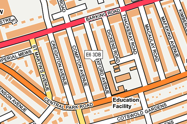 E6 3DB map - OS OpenMap – Local (Ordnance Survey)