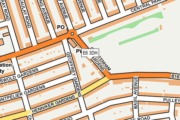 E6 3DH map - OS OpenMap – Local (Ordnance Survey)