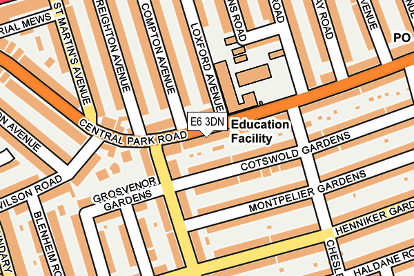 E6 3DN map - OS OpenMap – Local (Ordnance Survey)