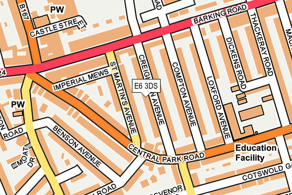 E6 3DS map - OS OpenMap – Local (Ordnance Survey)
