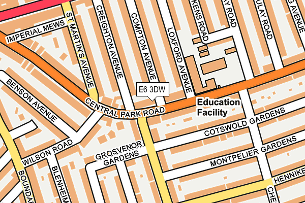 E6 3DW map - OS OpenMap – Local (Ordnance Survey)
