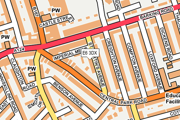 E6 3DX map - OS OpenMap – Local (Ordnance Survey)