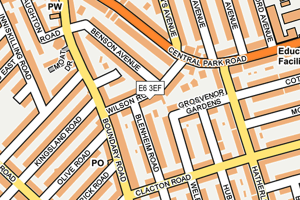 E6 3EF map - OS OpenMap – Local (Ordnance Survey)