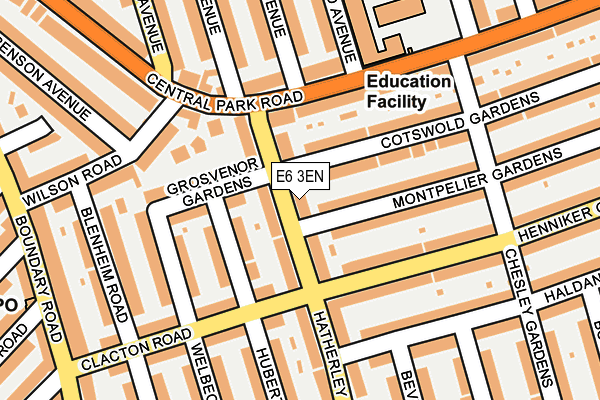 E6 3EN map - OS OpenMap – Local (Ordnance Survey)