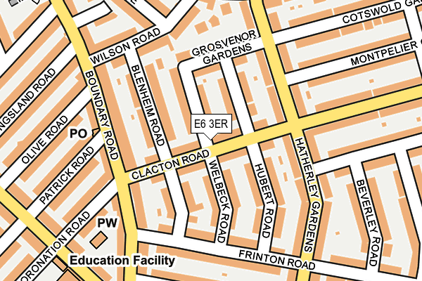 E6 3ER map - OS OpenMap – Local (Ordnance Survey)