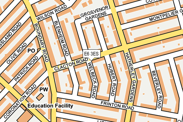 E6 3ES map - OS OpenMap – Local (Ordnance Survey)