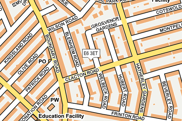 E6 3ET map - OS OpenMap – Local (Ordnance Survey)