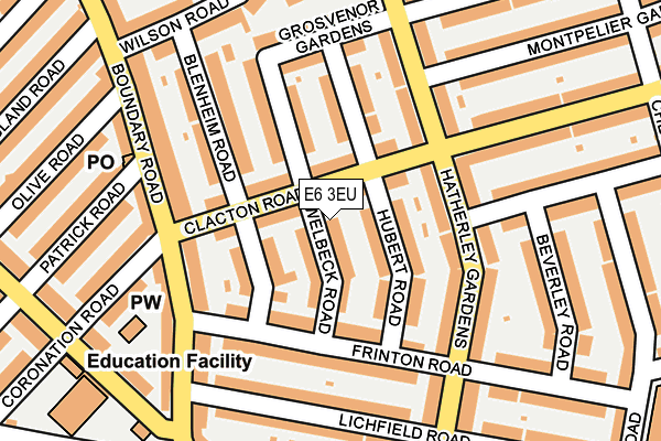 E6 3EU map - OS OpenMap – Local (Ordnance Survey)