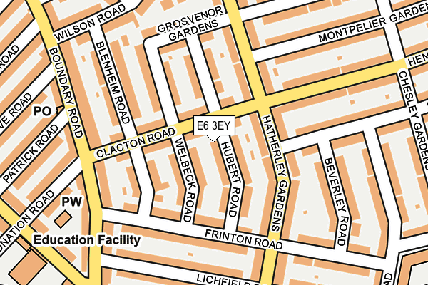 E6 3EY map - OS OpenMap – Local (Ordnance Survey)