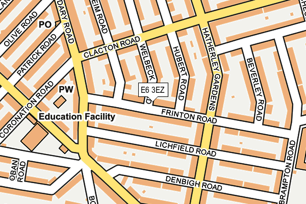 E6 3EZ map - OS OpenMap – Local (Ordnance Survey)