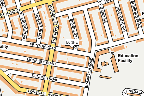 E6 3HE map - OS OpenMap – Local (Ordnance Survey)