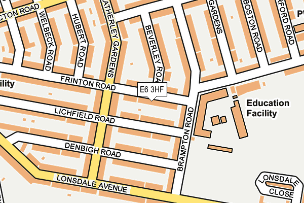 E6 3HF map - OS OpenMap – Local (Ordnance Survey)
