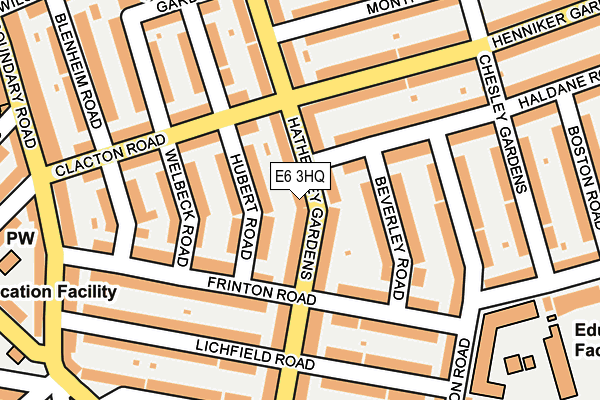 E6 3HQ map - OS OpenMap – Local (Ordnance Survey)