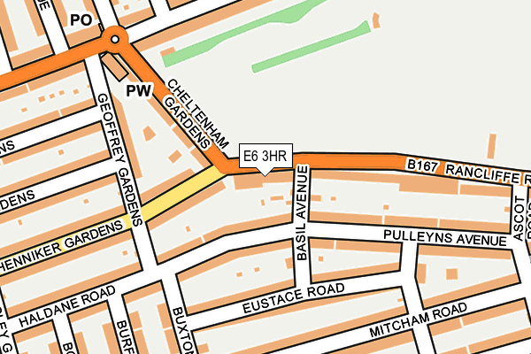 E6 3HR map - OS OpenMap – Local (Ordnance Survey)