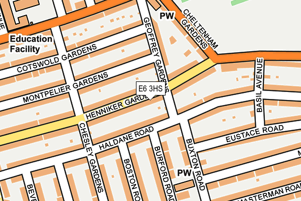 E6 3HS map - OS OpenMap – Local (Ordnance Survey)