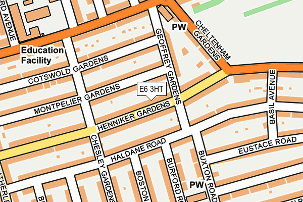 E6 3HT map - OS OpenMap – Local (Ordnance Survey)