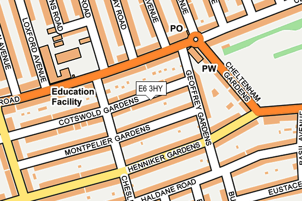 E6 3HY map - OS OpenMap – Local (Ordnance Survey)