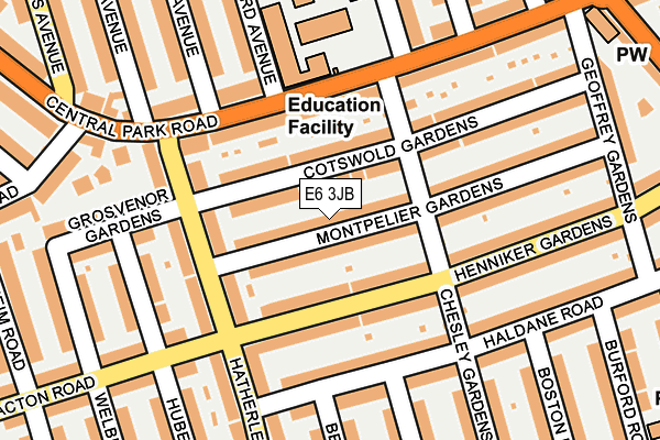 E6 3JB map - OS OpenMap – Local (Ordnance Survey)