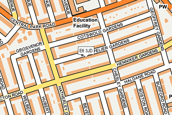 E6 3JD map - OS OpenMap – Local (Ordnance Survey)