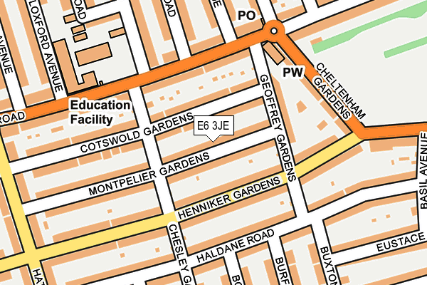 E6 3JE map - OS OpenMap – Local (Ordnance Survey)