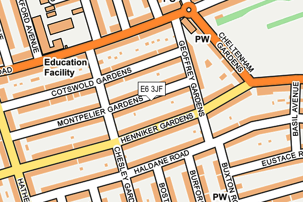 E6 3JF map - OS OpenMap – Local (Ordnance Survey)