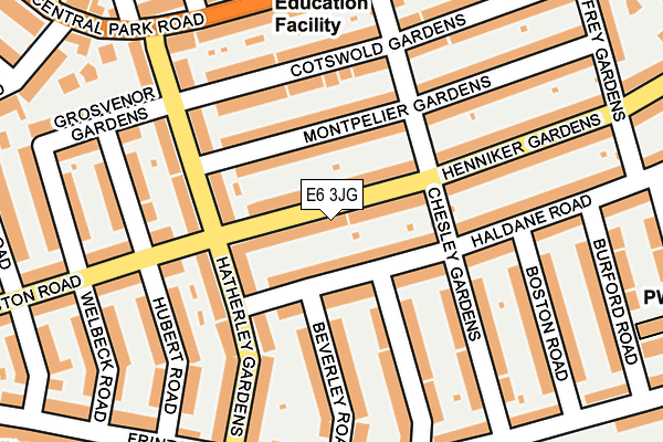 E6 3JG map - OS OpenMap – Local (Ordnance Survey)