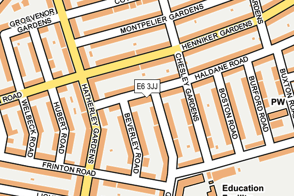 E6 3JJ map - OS OpenMap – Local (Ordnance Survey)