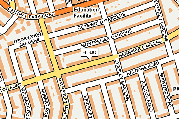 E6 3JQ map - OS OpenMap – Local (Ordnance Survey)