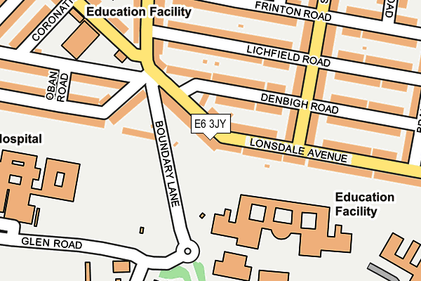 E6 3JY map - OS OpenMap – Local (Ordnance Survey)