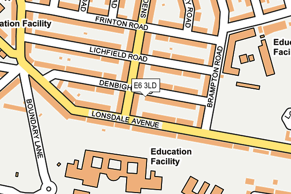 E6 3LD map - OS OpenMap – Local (Ordnance Survey)