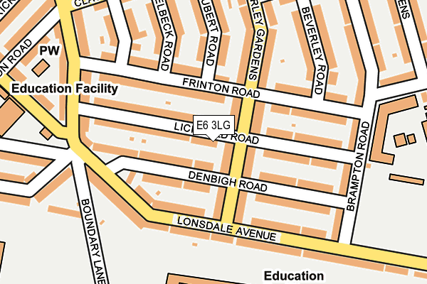 E6 3LG map - OS OpenMap – Local (Ordnance Survey)