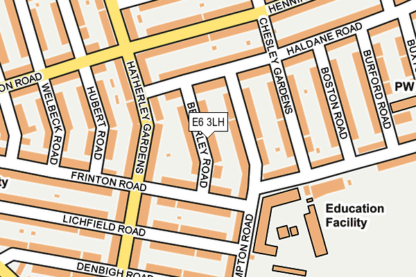 E6 3LH map - OS OpenMap – Local (Ordnance Survey)