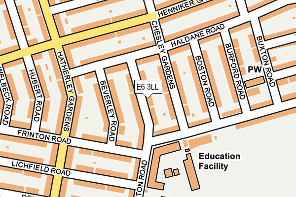 E6 3LL map - OS OpenMap – Local (Ordnance Survey)