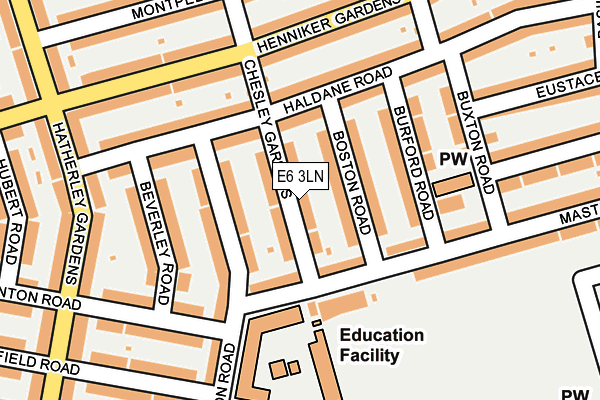 E6 3LN map - OS OpenMap – Local (Ordnance Survey)