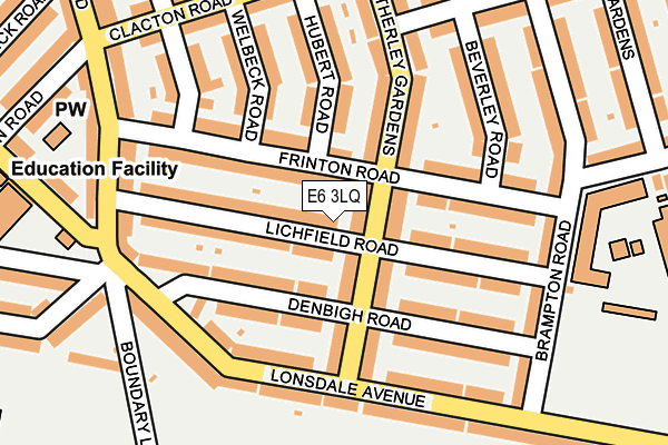 E6 3LQ map - OS OpenMap – Local (Ordnance Survey)