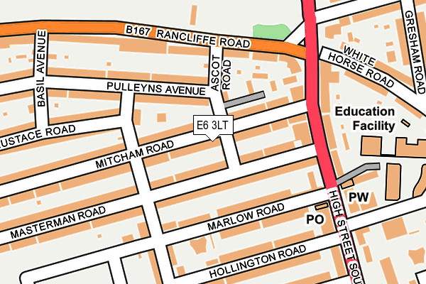 E6 3LT map - OS OpenMap – Local (Ordnance Survey)