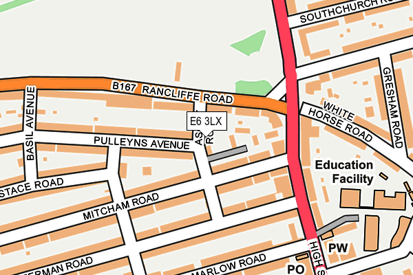 E6 3LX map - OS OpenMap – Local (Ordnance Survey)