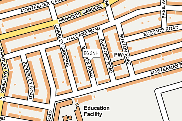E6 3NH map - OS OpenMap – Local (Ordnance Survey)