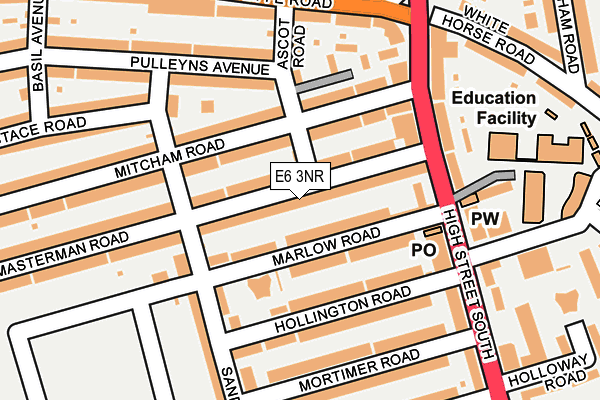 E6 3NR map - OS OpenMap – Local (Ordnance Survey)