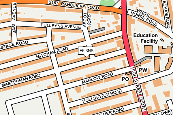 E6 3NS map - OS OpenMap – Local (Ordnance Survey)