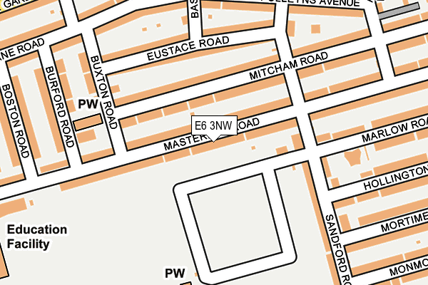 E6 3NW map - OS OpenMap – Local (Ordnance Survey)